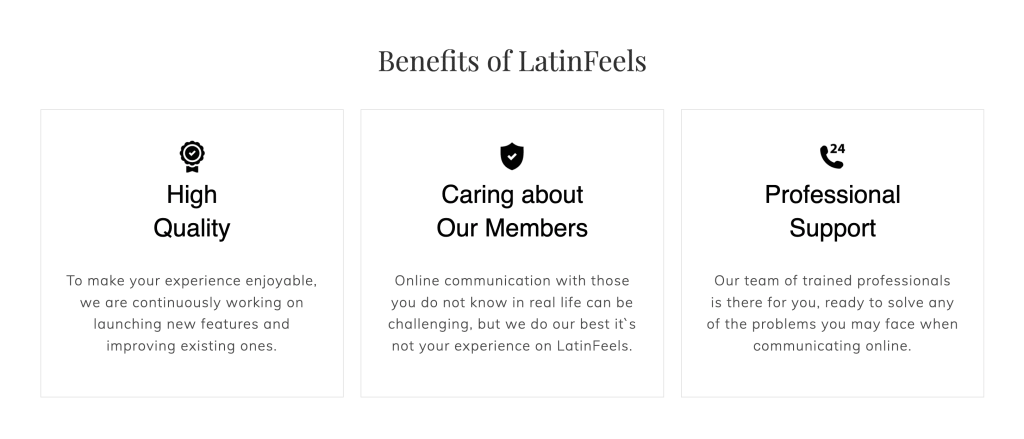 Benefits of LatinFeels website