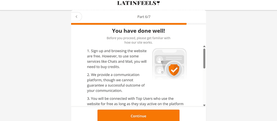 Creating a new LatinFeels account and completing the profile