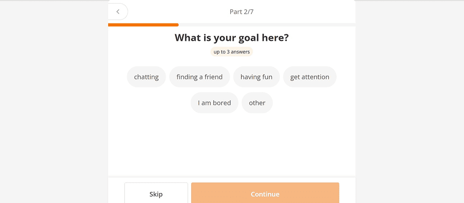 Goal to register on LatinFeels