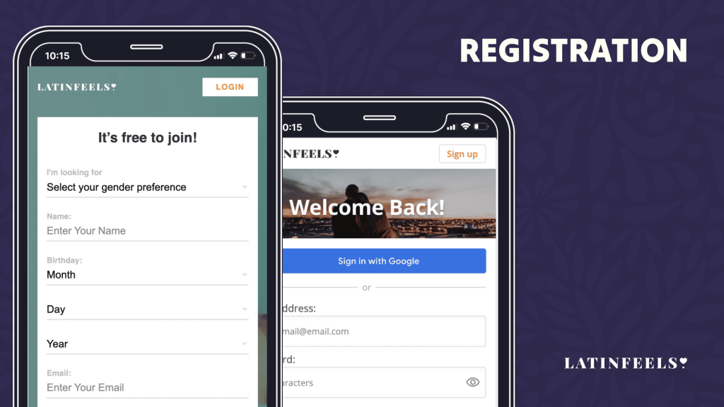 LatinFeels registration and login guide