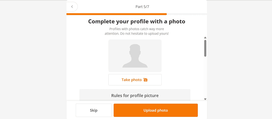 Upload your photo to LatinFeels.com