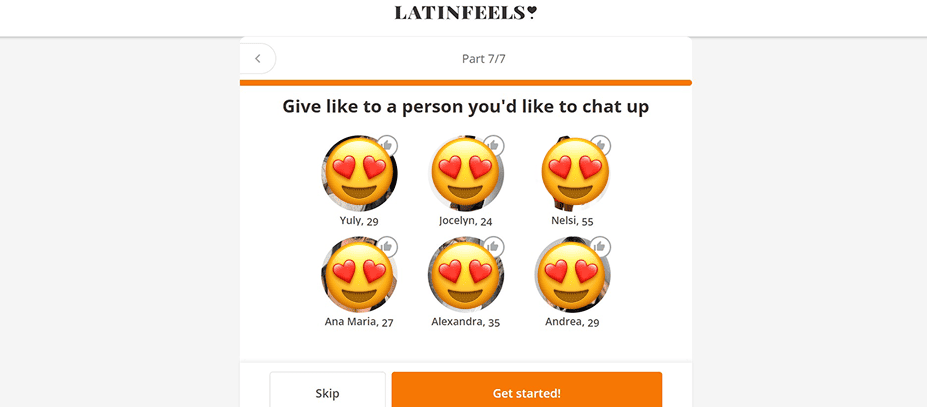 Users to chat with using LatinFeels account